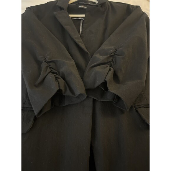 Studio by Torrid Women's 3/4 Sleeve Blazer Sz 1 Black Stretchy 1 Button Career - Picture 12 of 15